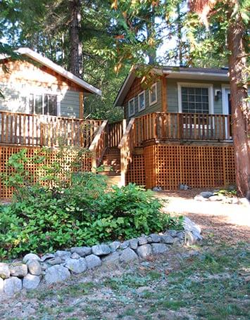 Cabin accommodation at the Self Realization Sevalight Centre, British Columbia Canada